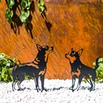 металлические фигуры собак