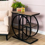 этажерка из металла и дерева