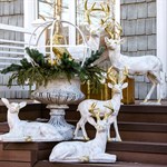 Вазон уличный садово-парковый U07931-BT стеклопластик под бетон h= 61см U07931-BT - фото 110423