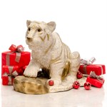 тигр в новогодней покраске