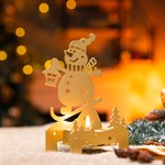 новогодний подсвечник Снеговик