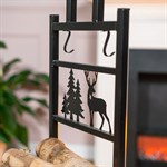 дровница с красивым декором