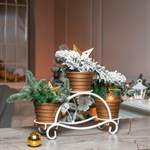 белая цветочница для интерьера