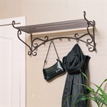 Вешалка металлическая с полкой