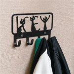 Вешалка настенная 4 крючка 702-048 металлическая 702-048 - фото 110926