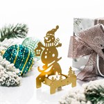 снеговик подсвечник