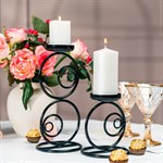 Подсвечник на одну свечу 607-17 металлический h=14 см 607-17 - фото 111478