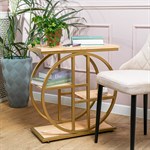 этажерка из металла с деревом