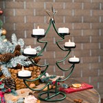 Подсвечник новогодний для 6 свечей 217-10-B металлический 217-10-B - фото 111927