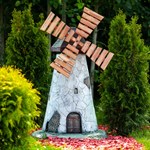 Мельница ветряная декоративная U07527 высота 107см стеклопластик и дерево U07527 - фото 111937
