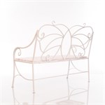 Садовый диван Бабочка цвет: белый 941-11 металл и ДПК 941-11 - фото 111945