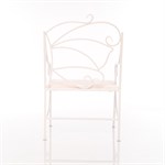 Кованое кресло для сада левое 303-27-2 металл и ДПК  цв.белый 303-27-2 - фото 111963