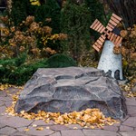 Мельница ветряная декоративная U07527 высота 107см стеклопластик и дерево U07527 - фото 112063