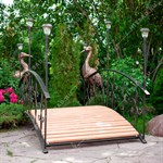 Декоративный разборный мостик с фонарями 860-041R металл и ДПК 860-041R - фото 112162