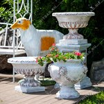 Вазон для цветов уличный из стеклопластика U07928-BT высота 50см U07928-BT - фото 112199