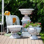 Вазон для цветов уличный из стеклопластика U07928-BT высота 50см U07928-BT - фото 112200