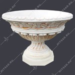 Вазон садово-парковый U07929-WP стеклопластик под патину h=76 см U07929-WP - фото 112462