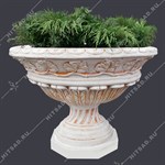 Вазон садово-парковый U07929-WP стеклопластик под патину h=76 см U07929-WP - фото 112463