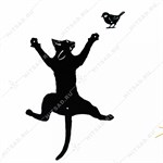 кот с птичкой