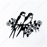 настенный металлический декор ласточки