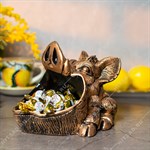 конфетница кабан цв.золотой