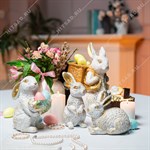 Фигура декоративная Зайчонок полистоун цв.белый с золотом высота 16 см U09089-WG - фото 115401 Фигура декоративная Зайчонок полистоун цв.белый с золотом высота 16 см U09089-WG - фото 115401