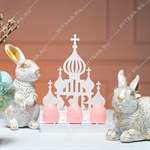 Фигура декоративная Зайчонок полистоун цв.белый с золотом высота 16 см U09089-WG - фото 115402 Фигура декоративная Зайчонок полистоун цв.белый с золотом высота 16 см U09089-WG - фото 115402