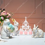 Фигура декоративная Зайчонок полистоун цв.белый с золотом высота 16 см U09089-WG - фото 115403 Фигура декоративная Зайчонок полистоун цв.белый с золотом высота 16 см U09089-WG - фото 115403