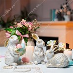 Фигура декоративная Зайчонок полистоун цв.белый с золотом высота 16 см U09089-WG - фото 115410 Фигура декоративная Зайчонок полистоун цв.белый с золотом высота 16 см U09089-WG - фото 115410