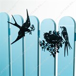 Садовый настенный декор Ласточка 801-312 металл 801-312B - фото 115513