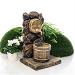 Умывальник для дачи с латунным краном "Каменный бочонок" U09045, высота 75 см U09045 - фото 116964 Умывальник для дачи с латунным краном "Каменный бочонок" U09045, высота 75 см U09045 - фото 116964