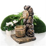 Умывальник для дачи с латунным краном "Каменный бочонок" U09045, высота 75 см U09045 - фото 116966 Умывальник для дачи с латунным краном "Каменный бочонок" U09045, высота 75 см U09045 - фото 116966