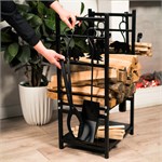 Дровница для камина разборная 103-208R-B металл 103-208R-B - фото 119607