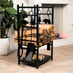 Дровница для камина разборная 103-208R-B металл 103-208R-B - фото 119610