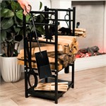 Дровница для камина разборная 103-208R-B металл 103-208R-B - фото 119615