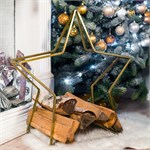 Дровница для дачи Звезда 66-927 металл цв.золотой 66-927 - фото 119646