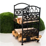 Дровница с узором кованая для камина 103-201B высота 70см 103-201B - фото 119663