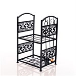 Дровница с узором кованая для камина 103-201B высота 70см 103-201B - фото 119665