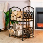 Дровница с узором кованая для камина 103-201B высота 70см 103-201B - фото 119666