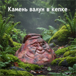 садовая маскировка люка камень