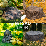 Декоративная крышка люка большая Спил дуба U09108 стеклопластик, ширина 121 см U09108 - фото 120370