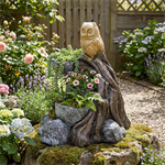 декоративное кашпо сова на дереве