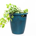 Кашпо Плетёное U09457 из полистоуна, высота 27 см, диаметр 20 см U09457 - фото 121503