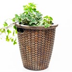 Кашпо Плетёное U09457 из полистоуна, высота 27 см, диаметр 20 см U09457 - фото 121511