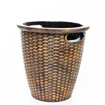 среднее кашпо под ротанг из полистоуна