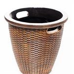 кашпо ротанг фактура из полистоуна для пальм