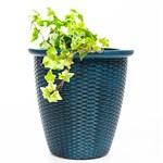 плетёное кашпо полистоун для дома террасы сада