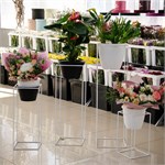 Стойка флористическая для цветов Лофт 66-427 металлическая высота 100см 66-427 - фото 122063