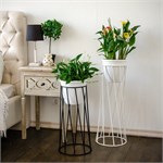 Напольная подставка для цветов цв.белый 66-405 d=22см 66-405 - фото 122161