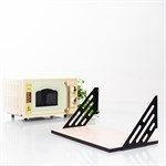 Настенная полка с кронштейнами 702-246B-DL52 металл, ЛДСП 702-246B-DL52 - фото 122387